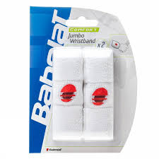 MU&Ntilde;EQUERA BABOLAT SUPER JJUMBO (2 Pzas)
Perfecta para quietar el sudor de la frente, asi tambien para evitar escurra hacia tu mano (colores blanco, negro y rojo).
